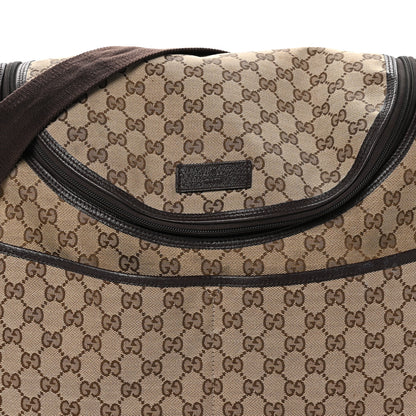 Gucci Monogram Natural Pigskin Large Diaper Bag Beige Ebony Cocoa Dark Chocolate 8 of 16