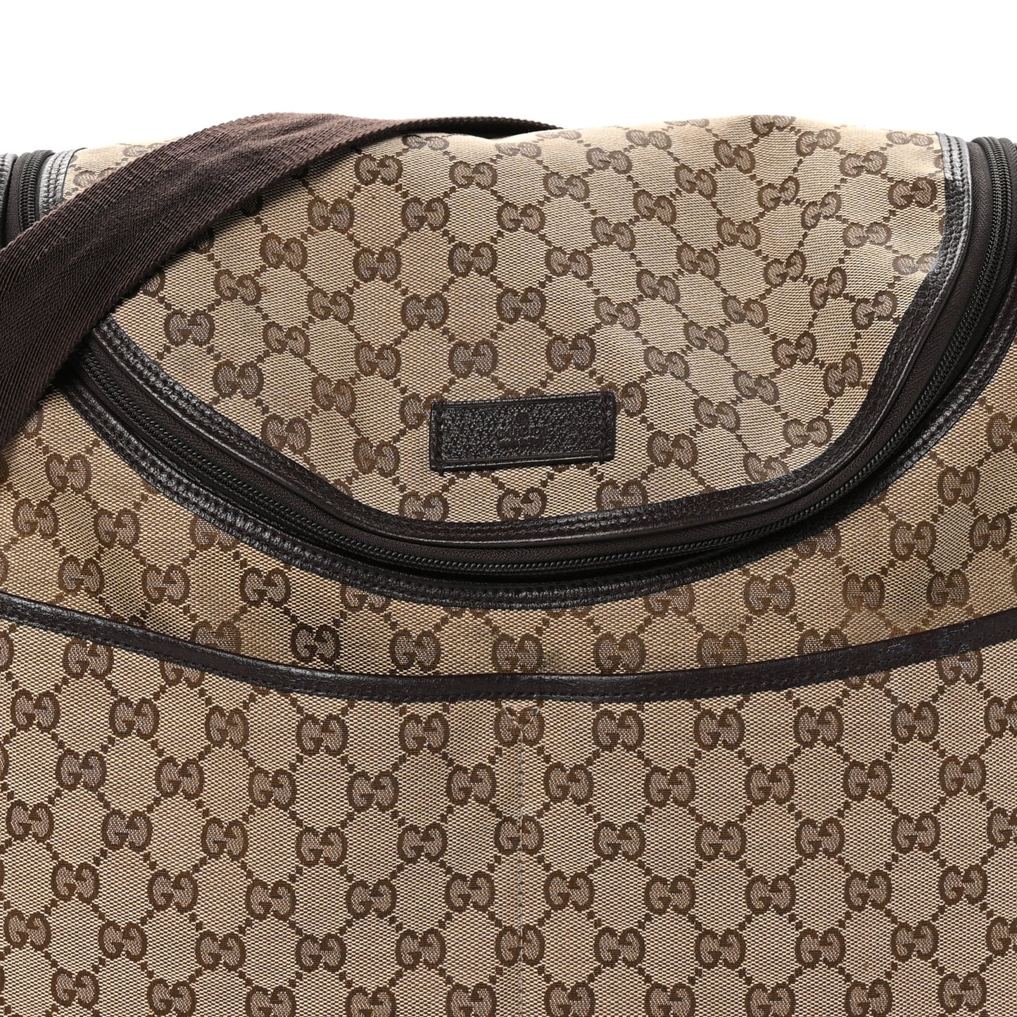 Monogram Natural Pigskin Large Diaper Bag Beige Ebony Cocoa Dark Chocolate