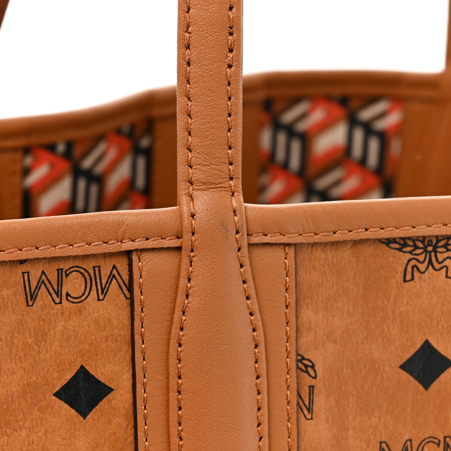 Visetos Medium Liz Reversible Shopper Tote Cognac