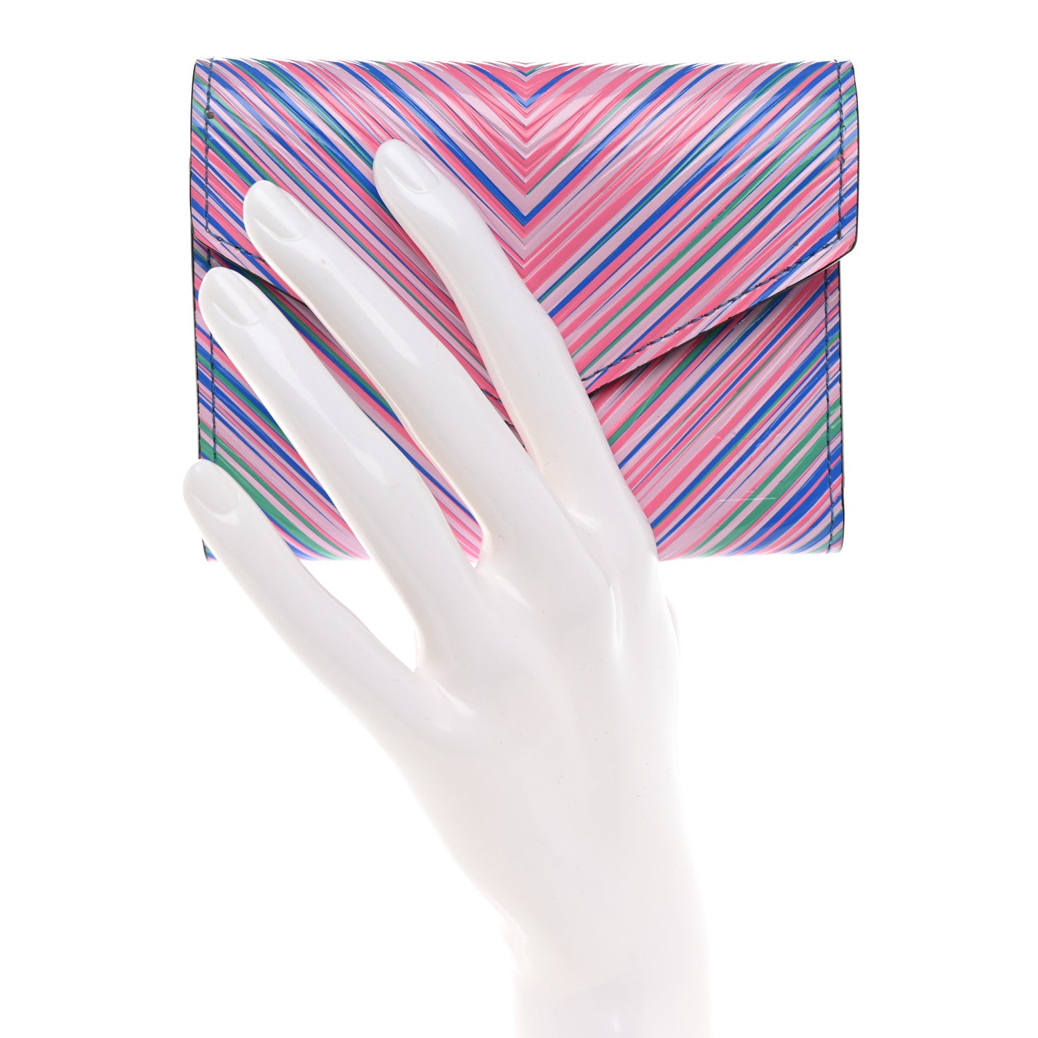 Louis Vuitton Epi Tropical Victorine Wallet Blue Rose 2 of 9