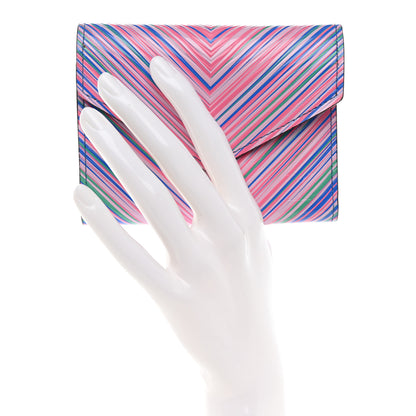 Louis Vuitton Epi Tropical Victorine Wallet Blue Rose 2 of 9