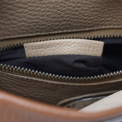 Fendi Cuoio Romano Selleria Bi-Color Large Peekaboo Iconic Satchel Mou Deserto 9 of 13