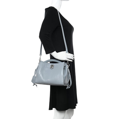 Mulberry Crinkled Calfskin Small Iris Tote Cloud 2 of 11