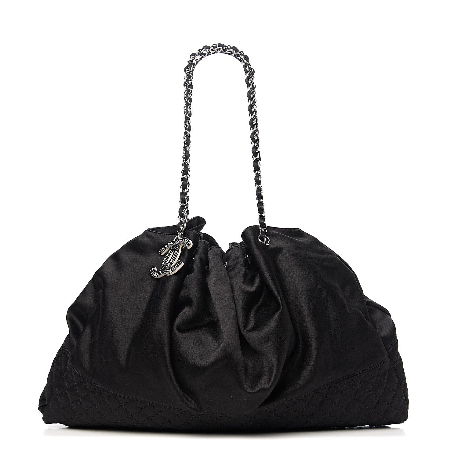 Chanel Satin Melrose Hobo Black 1 of 9