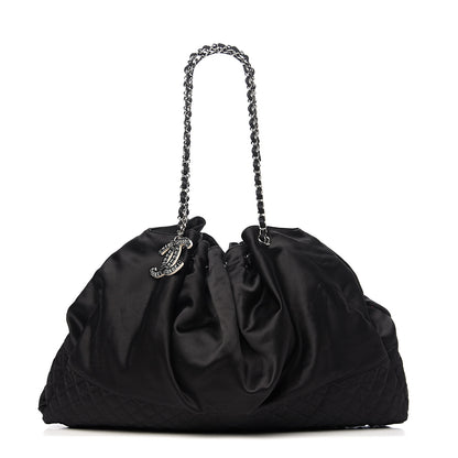 Chanel Satin Melrose Hobo Black 1 of 9