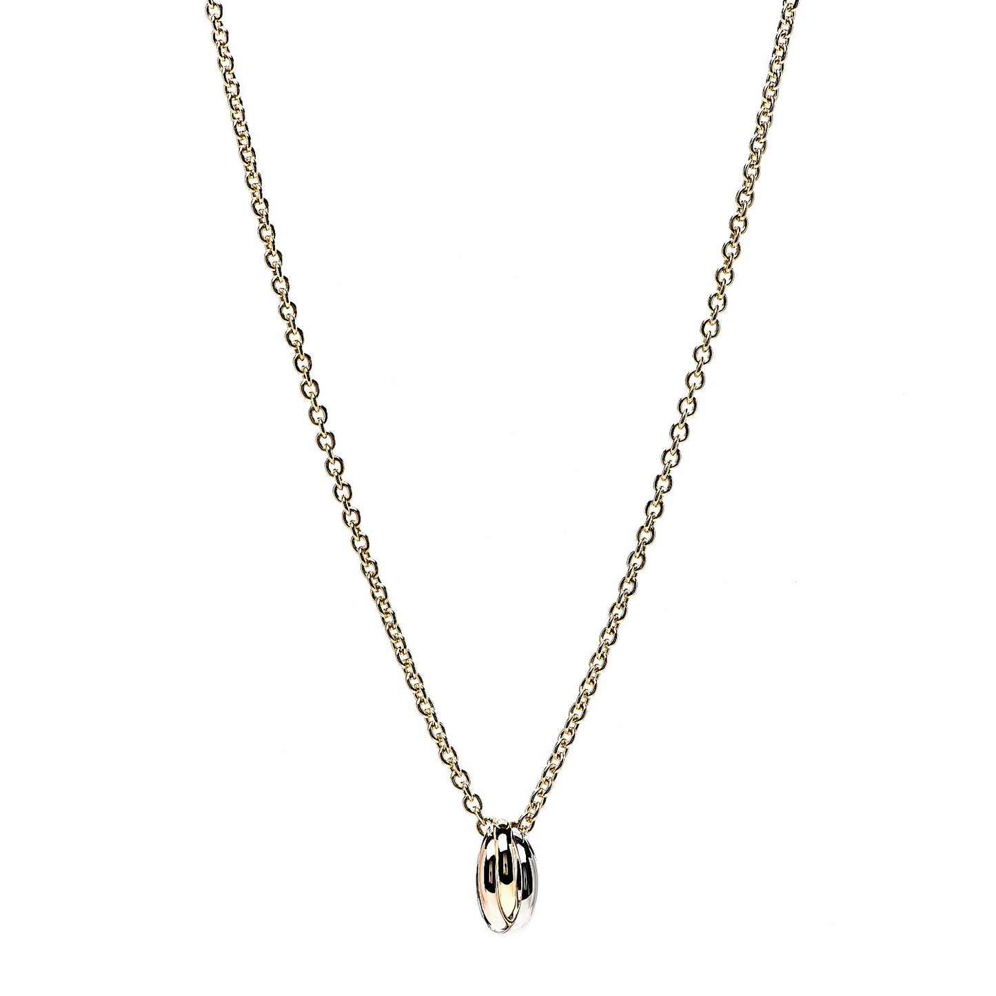 18K Pink Yellow White Gold Baby Trinity Pendant Necklace