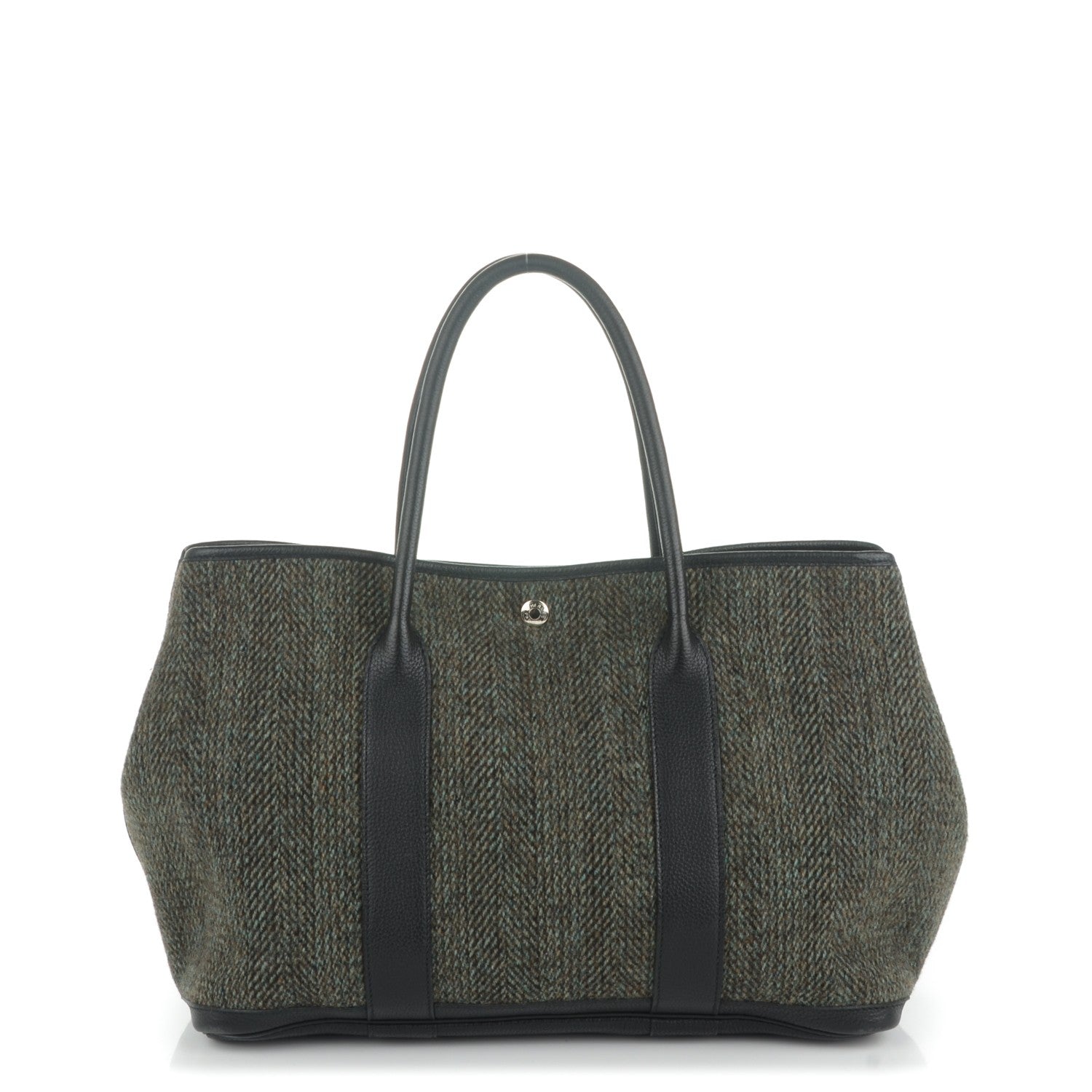Hermes Ribbed Wool Negonda Garden Party 36 MM Black 1 of 6