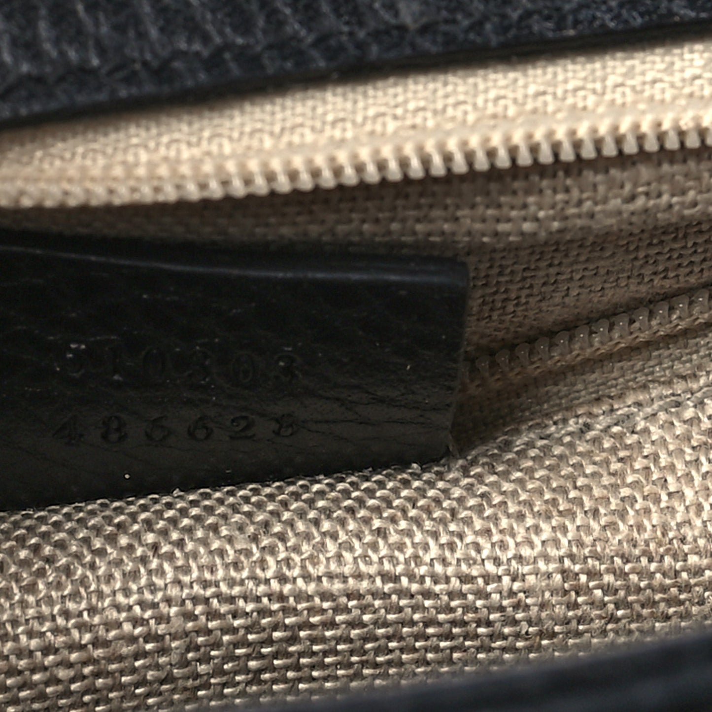 Dollar Calfskin Interlocking G Shoulder Bag Black