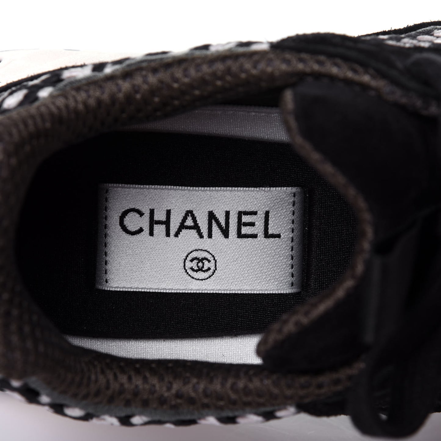 Suede Calfskin Embroidered CC Sneakers 39 Black