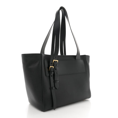 Tom Ford Grained Calfskin Buckle Tote Black 3 of 10