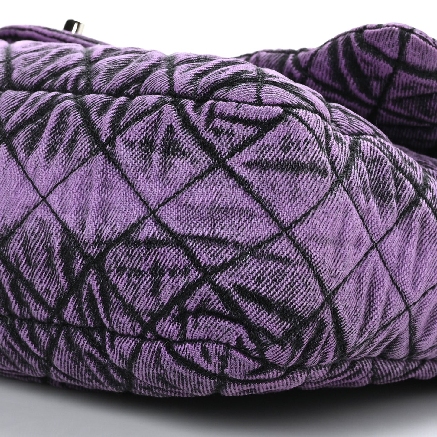 Denim Quilted Denimpression Flap Purple Black