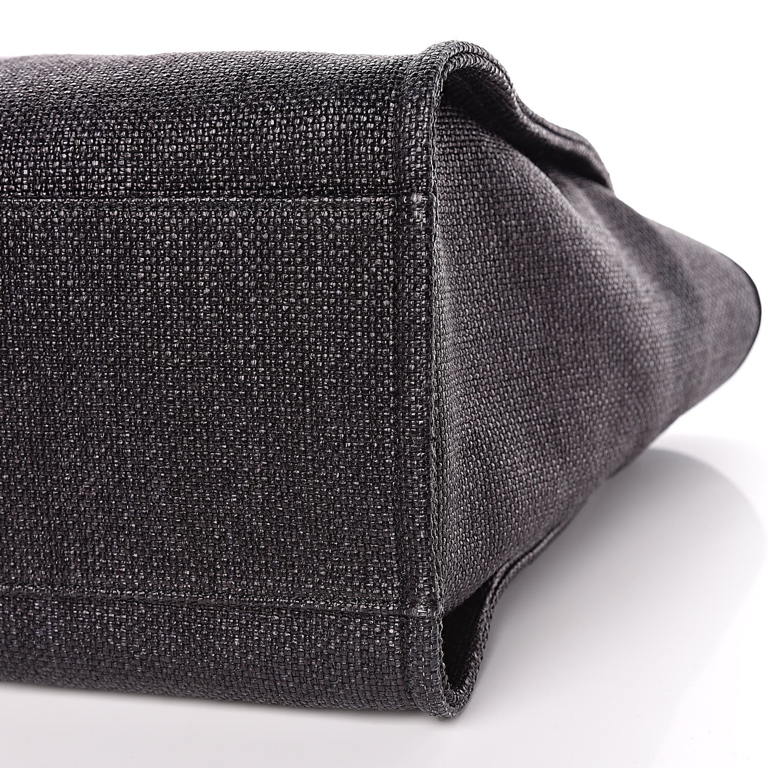 Chanel Woven Straw Raffia Large Deauville Tote Black 9 of 9
