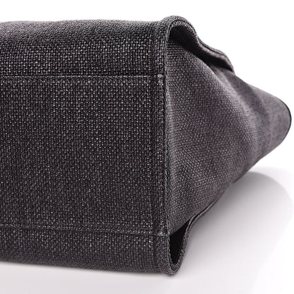 Chanel Woven Straw Raffia Large Deauville Tote Black 9 of 9