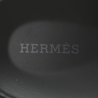 Hermes Epsom Mens Chypre Sandals 44.5 Black Bleu Céleste 8 of 10