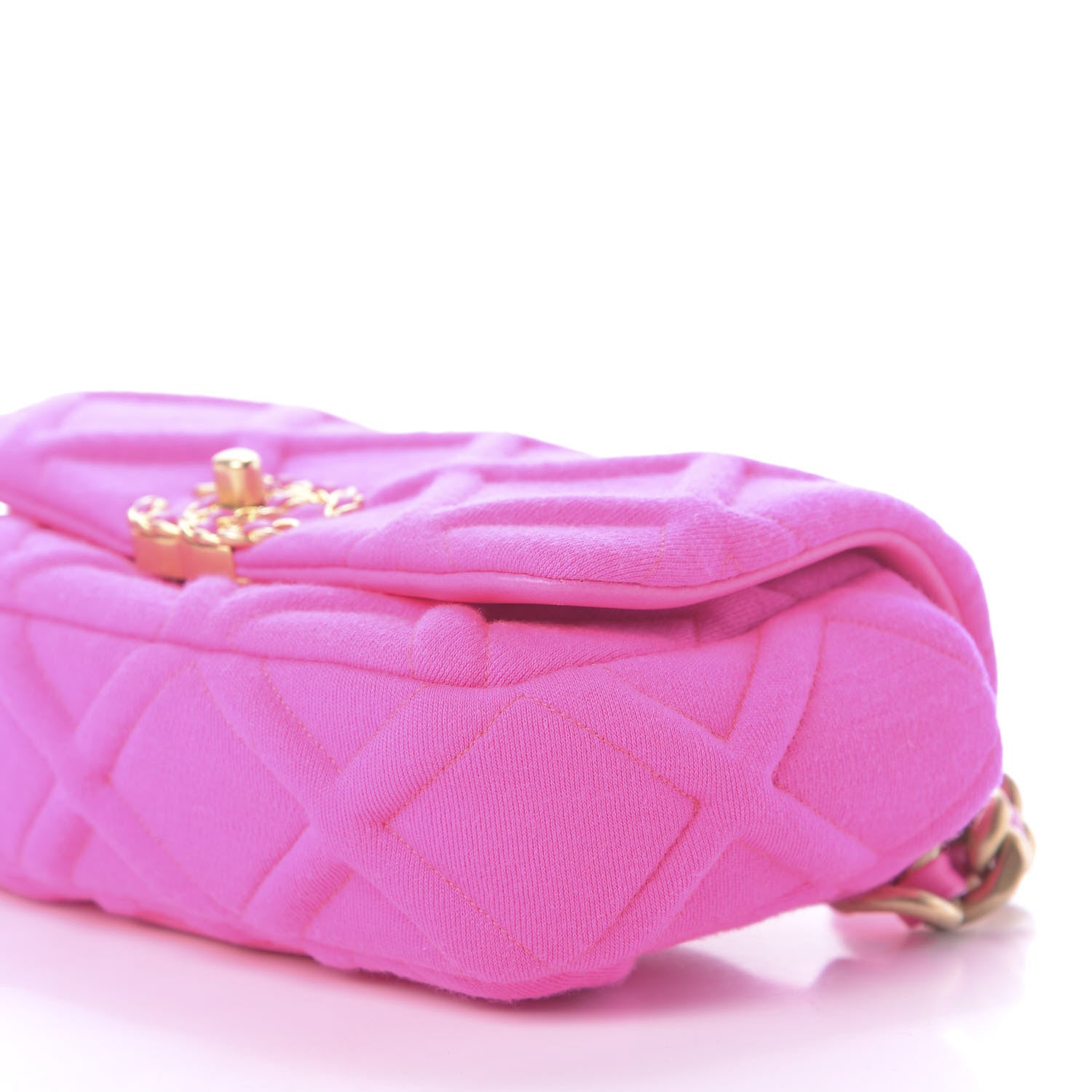 Chanel Jersey Quilted 19 Waist Bag Pink 8 of 12