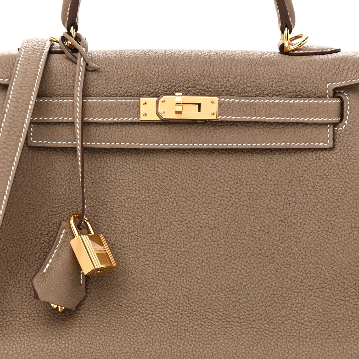 Hermes Togo Kelly Retourne 25 Etoupe 8 of 11