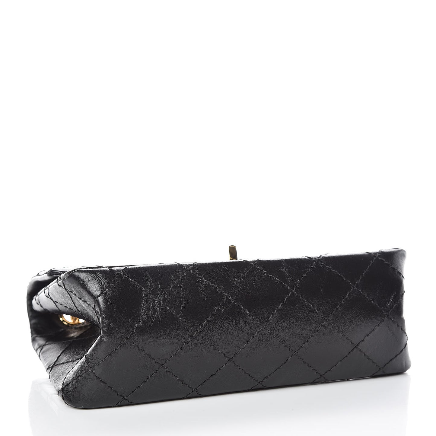 Aged Calfskin Quilted 2.55 Reissue Mini Flap Black