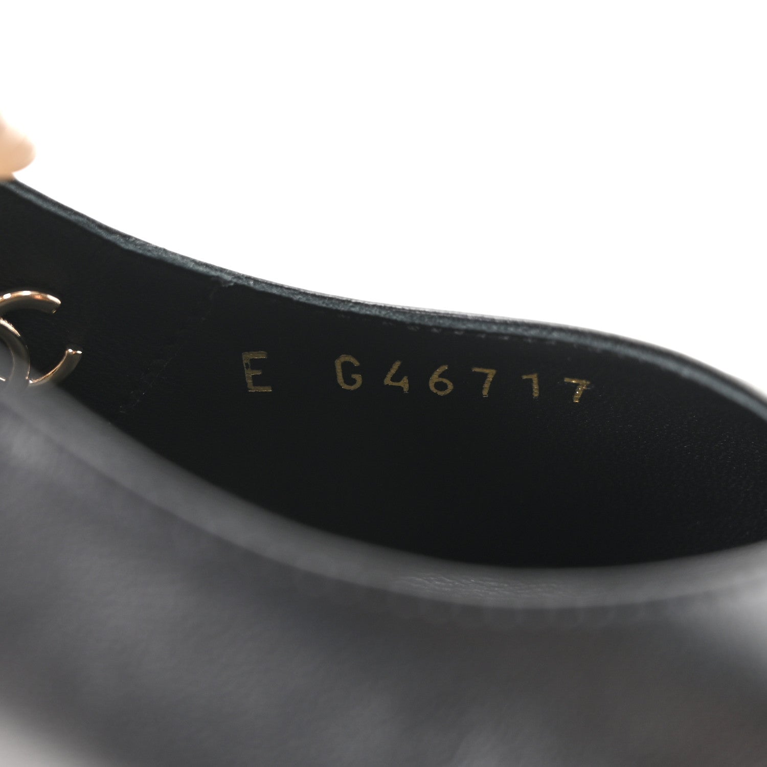 Chanel Shiny Lambskin Patent Calfskin Cap Toe Ankle Pearl Chain Pumps 39.5 Black 18 of 20