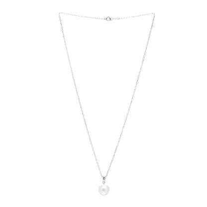 Mikimoto 18K White Gold South Sea Pearl 10mm Drop Pendant Necklace 3 of 4