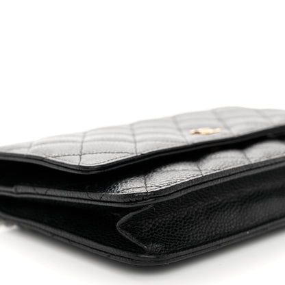 Chanel Caviar Quilted Wallet on Chain WOC Black 10 of 12