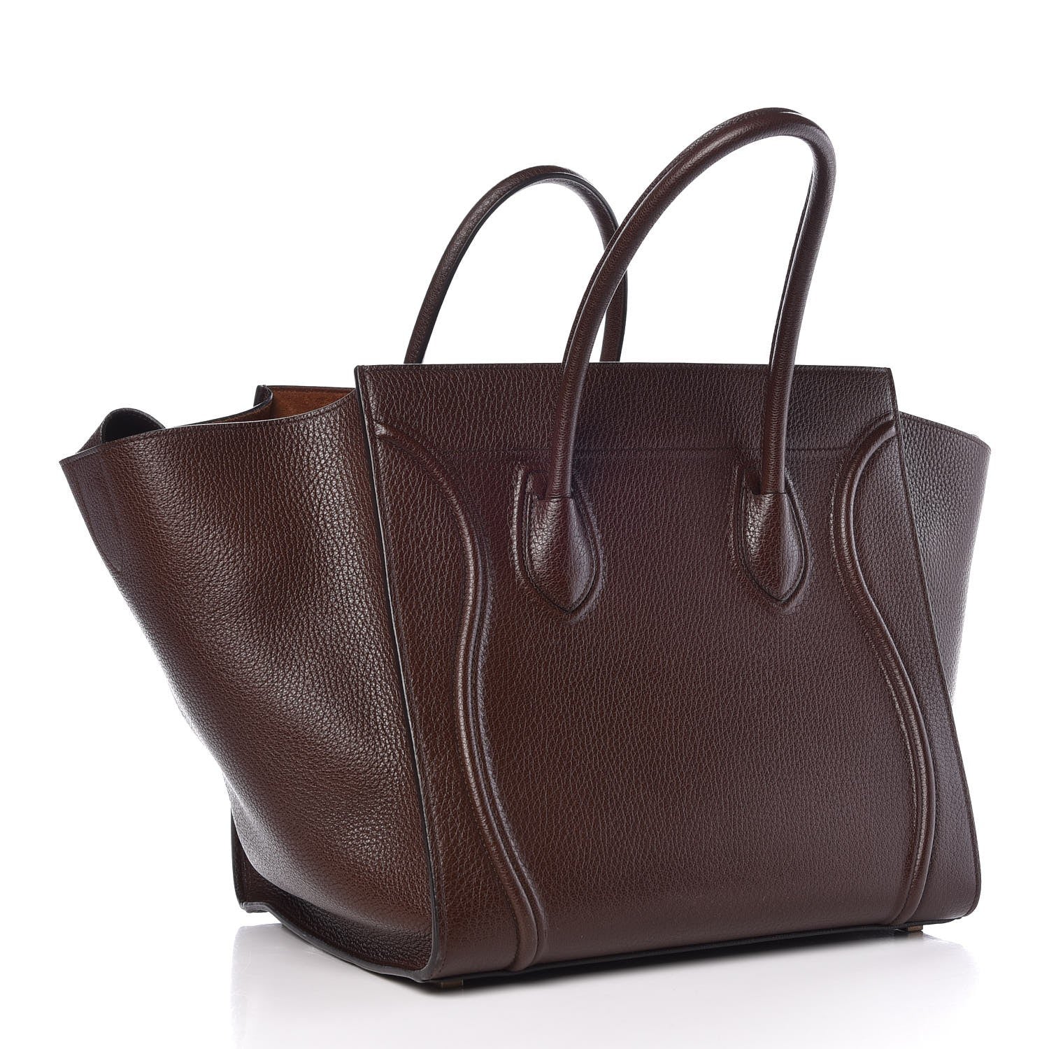 Celine Shiny Grained Calfskin Medium Phantom Luggage Brown 3 of 13