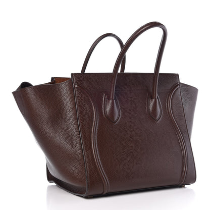 Celine Shiny Grained Calfskin Medium Phantom Luggage Brown 3 of 13
