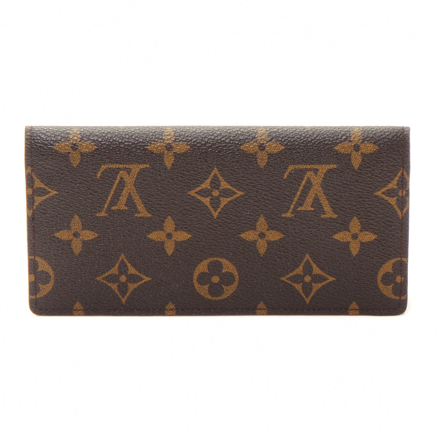Monogram Simple Checkbook Holder Wallet