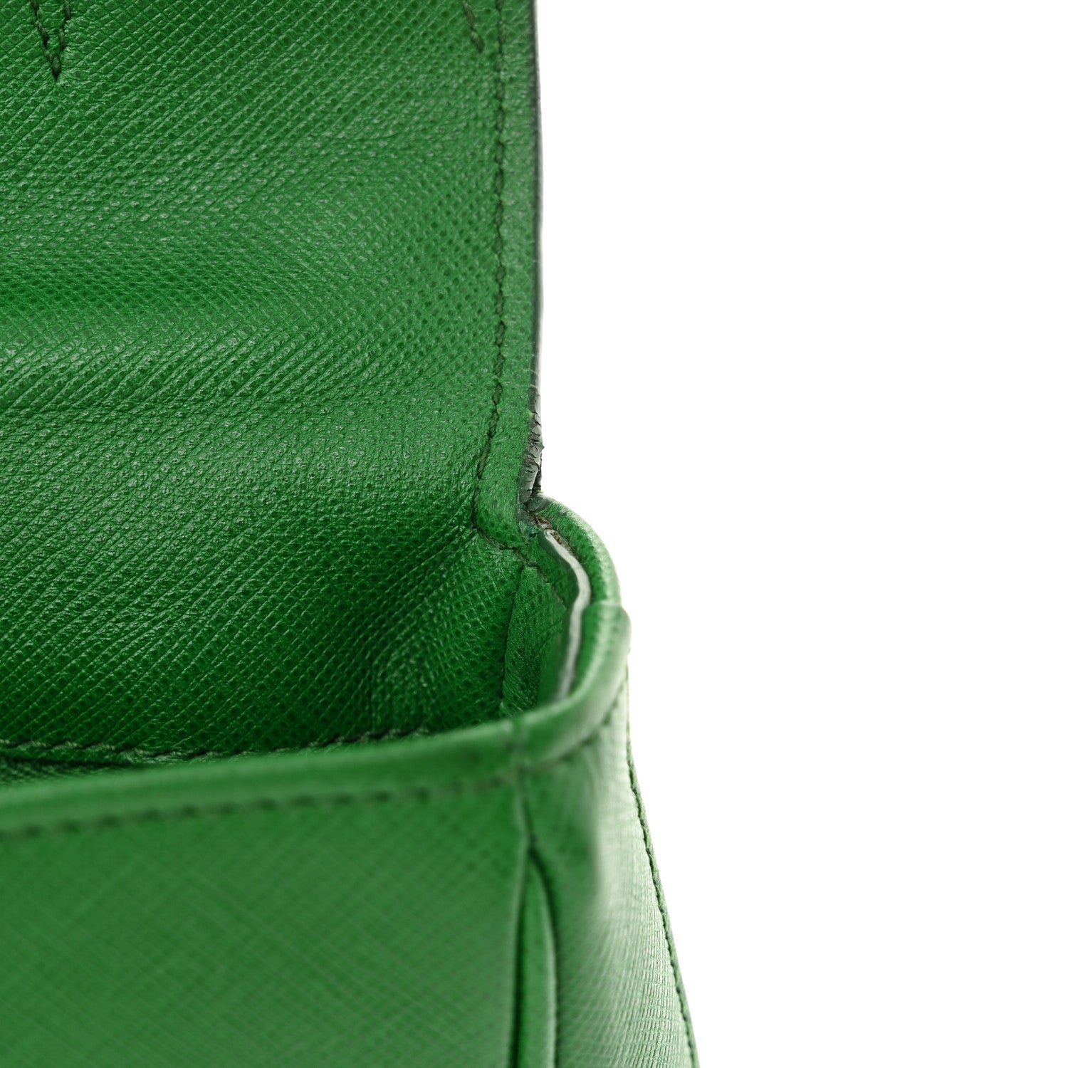 Prada Saffiano Lux Sound Crossbody Bag Green 11 of 13