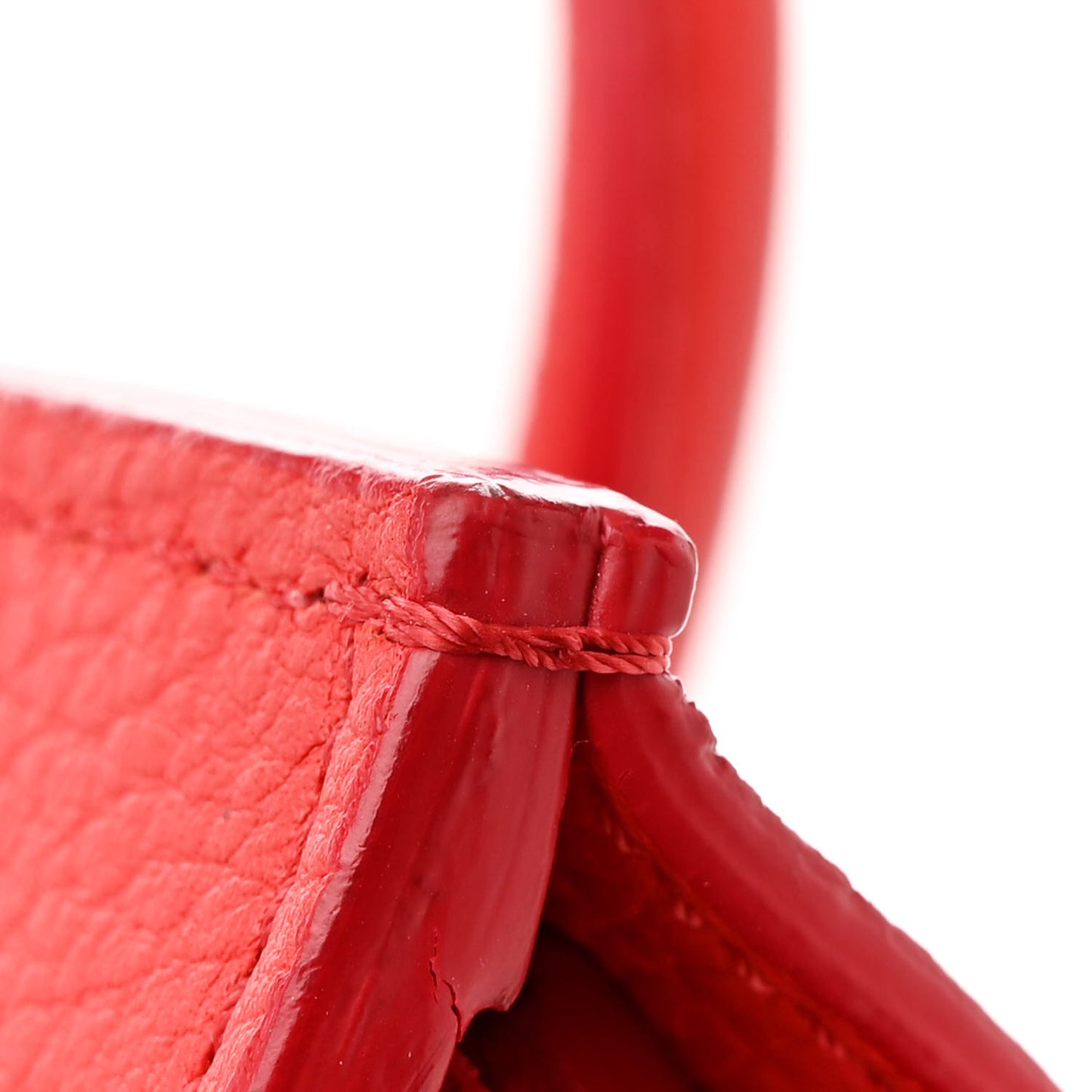 Crisped Calfskin Small Tie Knot Tote Vermillion