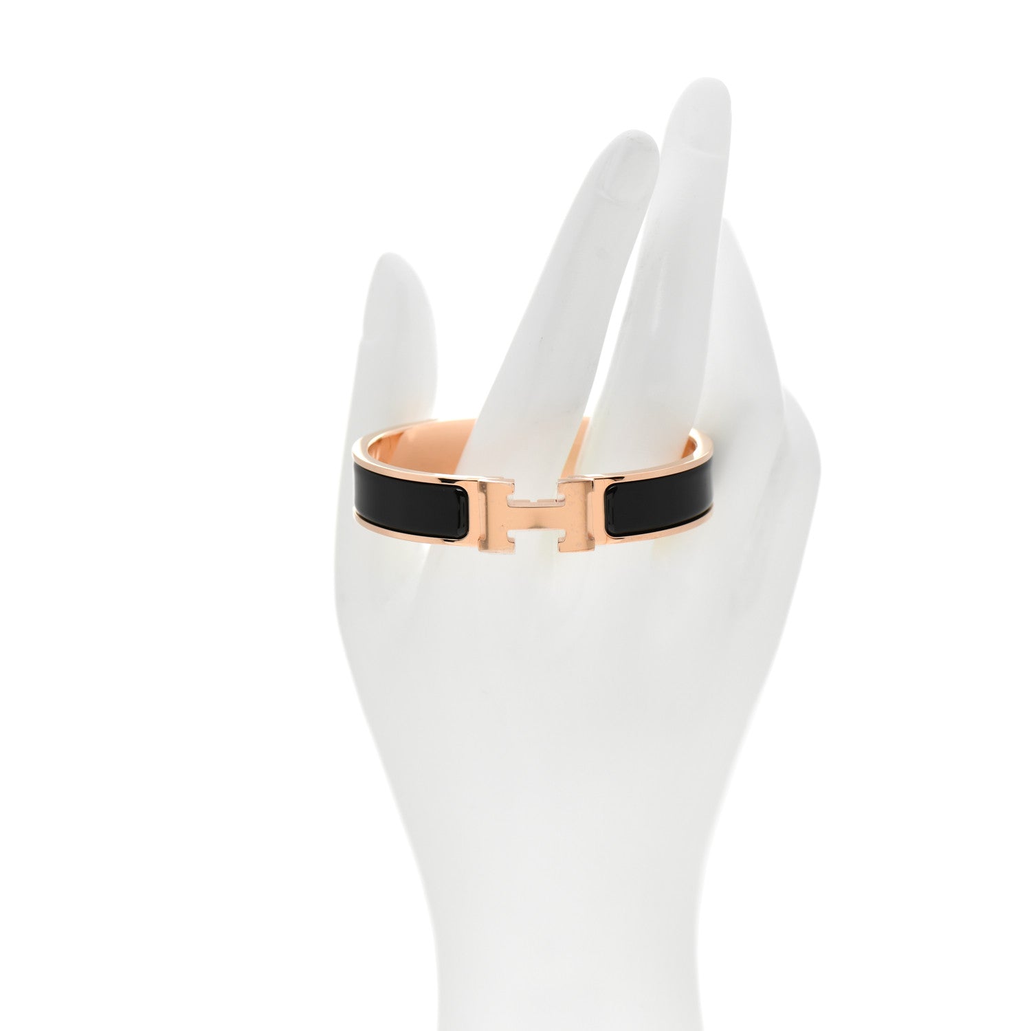 Hermes Enamel Narrow Clic Clac H Bracelet PM Black 2 of 5