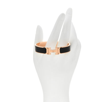 Hermes Enamel Narrow Clic Clac H Bracelet PM Black 2 of 5