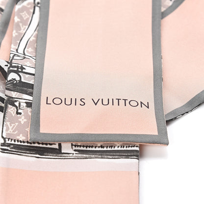 Louis Vuitton Silk Monogram Trunks Bandeau Rose Poudre 3 of 4