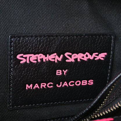 Marc Jacobs X STEPHEN SPROUSE Grained Calfskin Medium The Tote Bag Pink 6 of 12