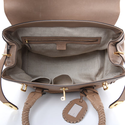 Gucci Calfskin Handmade Large Top Handle Bag Taupe 5 of 24