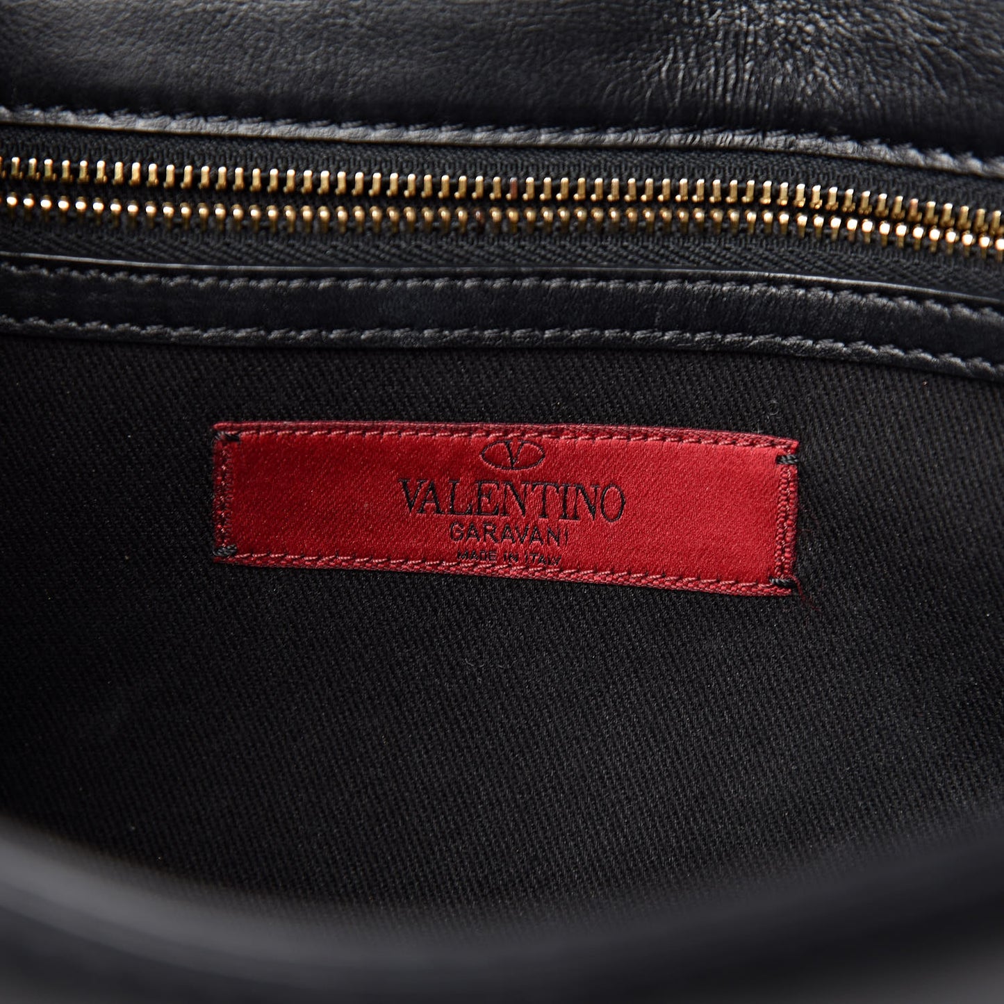Vitello Medium Glam Lock Rockstud Flap Black