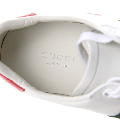 Gucci Calfskin Web Heart Embroidered Womens Ace Sneakers 36 White 7 of 9