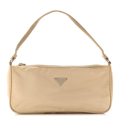 Prada Tessuto Nylon Pochette Beige 1 of 10