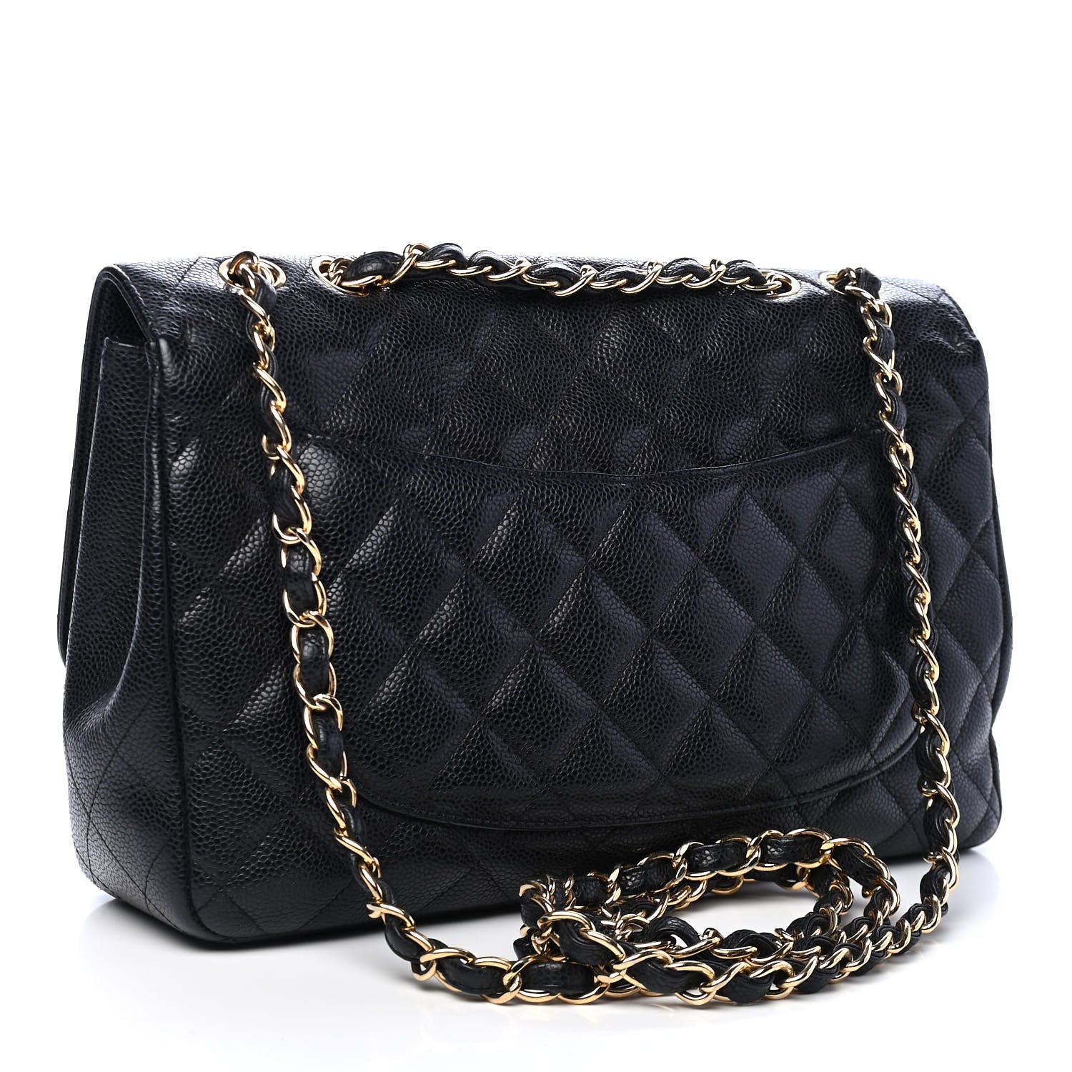 Chanel Caviar Quilted Jumbo Single Flap Black 2 of 8