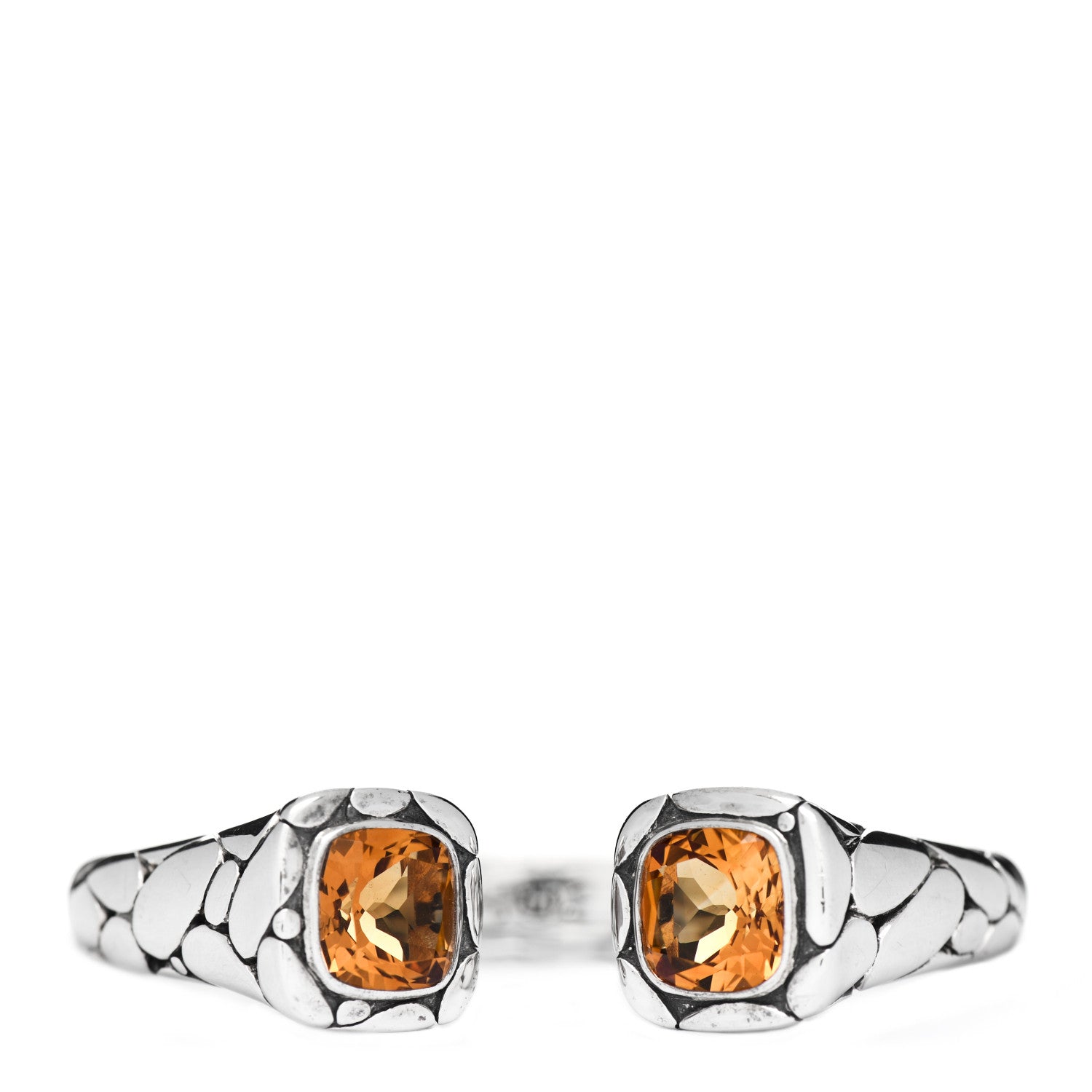 John Hardy Sterling Silver Citrine Kali Kick Cuff Bracelet 1 of 4