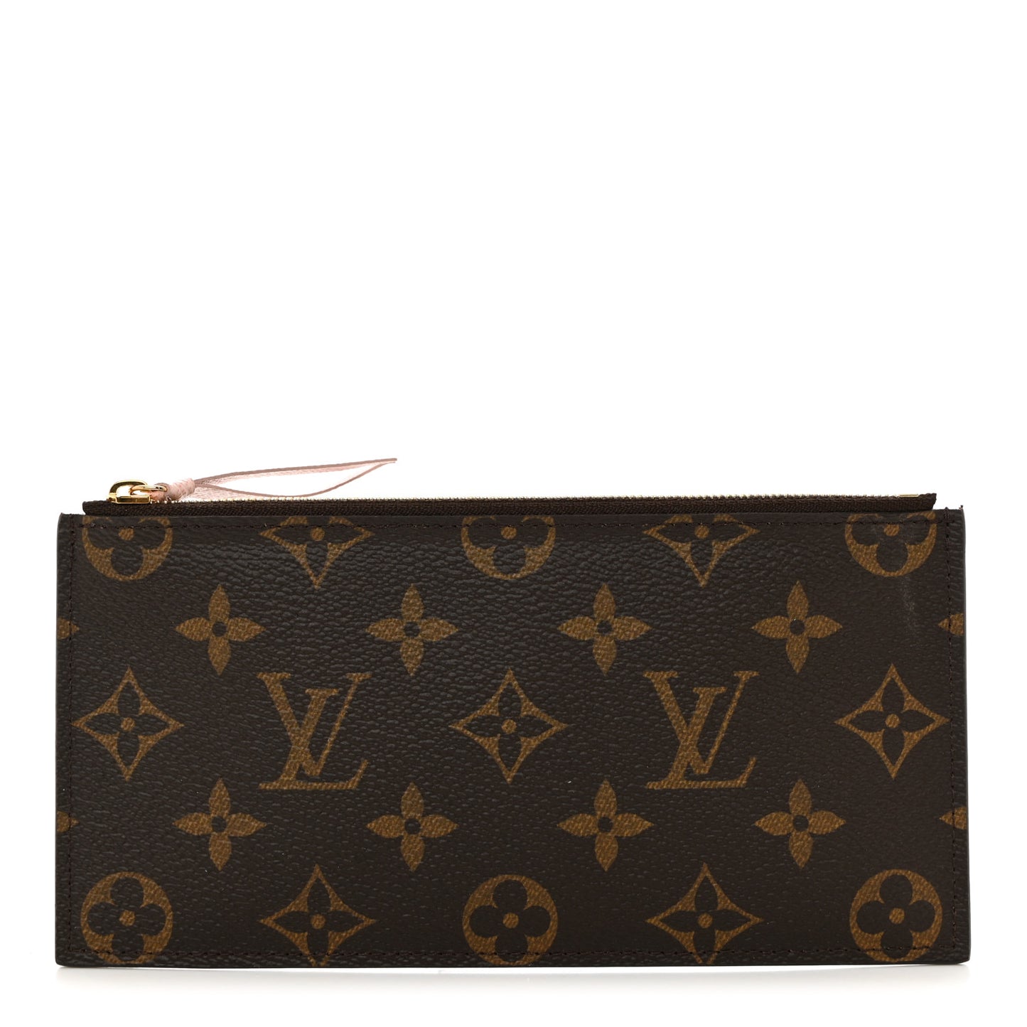 Monogram Felicie Chain Wallet Zippered Insert Rose Ballerine