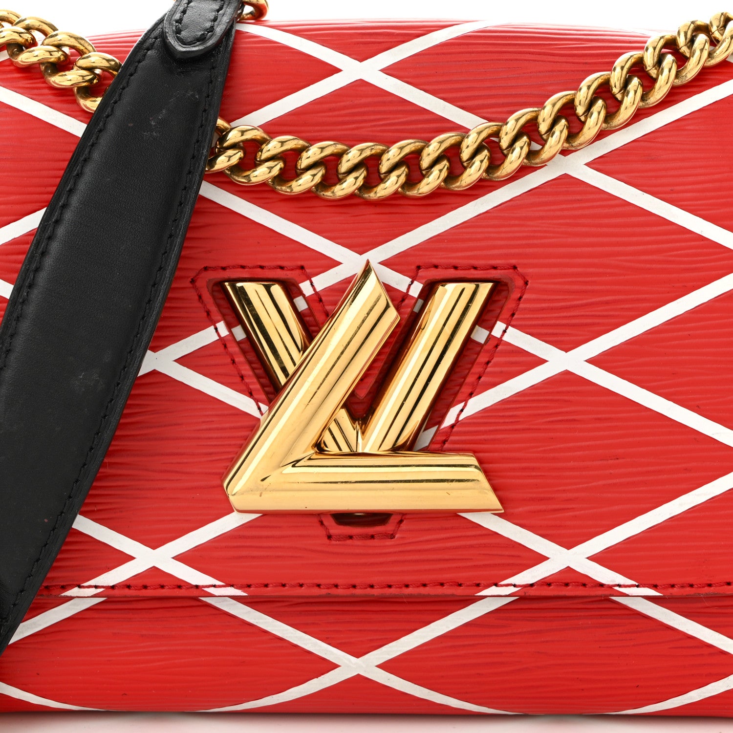 Louis Vuitton Epi Malletage Twist Shoulder Bag PM Rouge 7 of 9