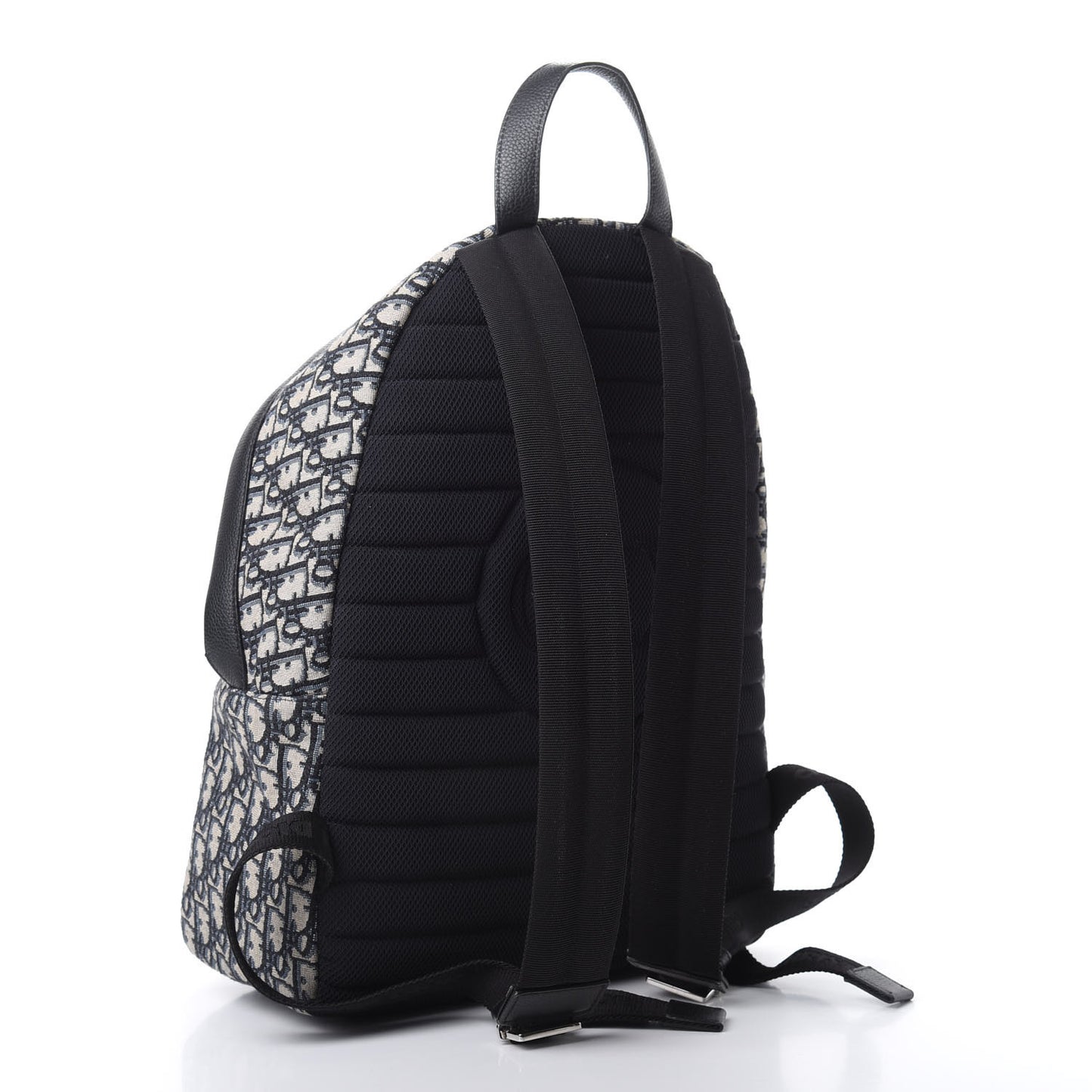 Oblique Calfskin Rider Backpack Beige Black