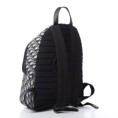 Christian Dior Oblique Calfskin Rider Backpack Beige Black 2 of 10