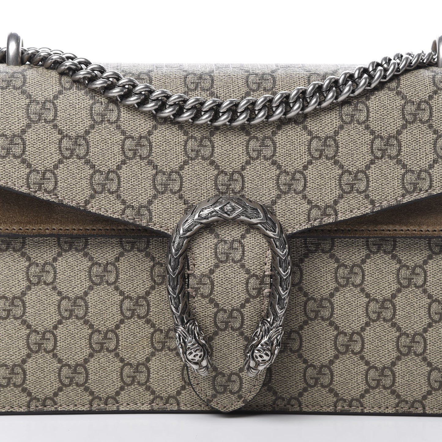 GG Supreme Monogram Small Dionysus Shoulder Bag Taupe