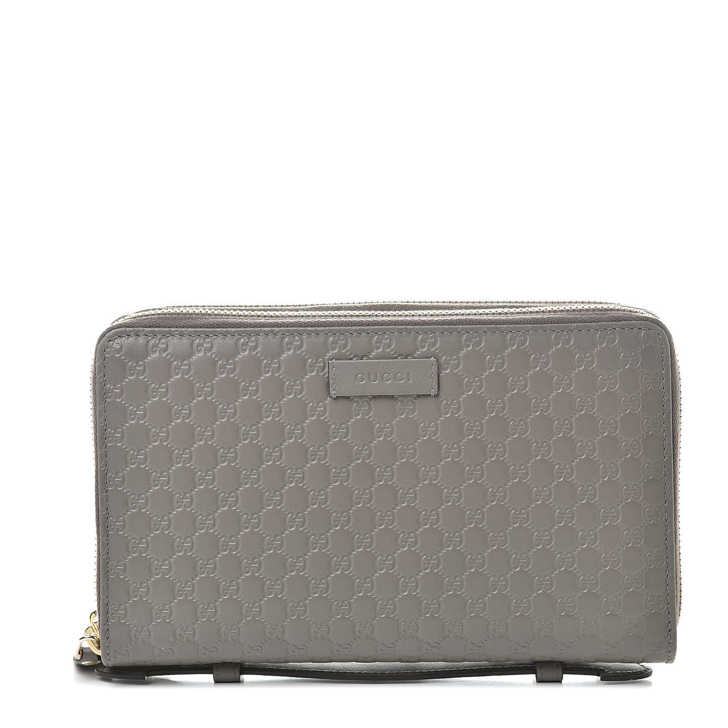 Soft Microguccissima Zip Around Top Handle Travel Wallet Loess