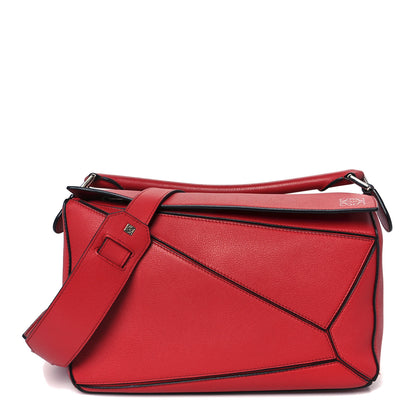 Loewe Calfskin Medium Puzzle Bag Scarlet 1 of 11