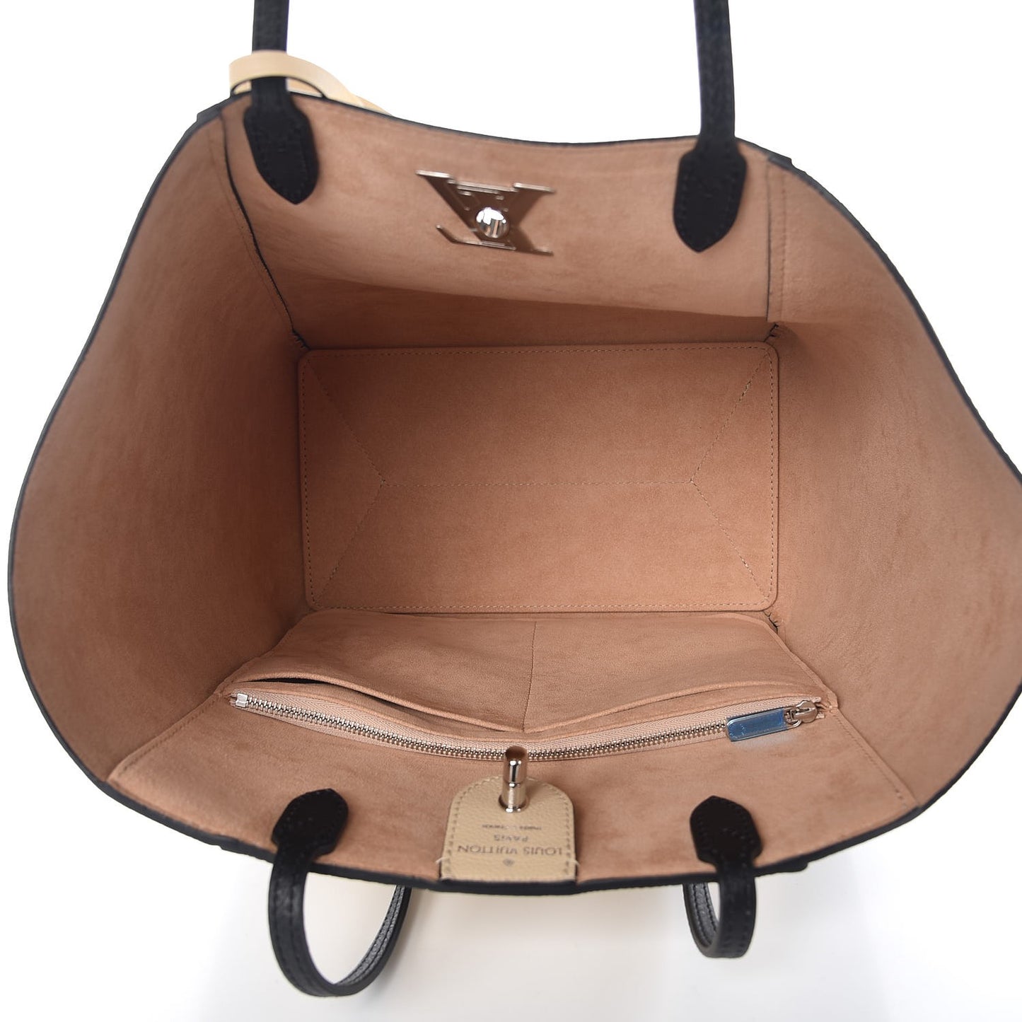 Calfskin Lockme Cabas Vanille Black