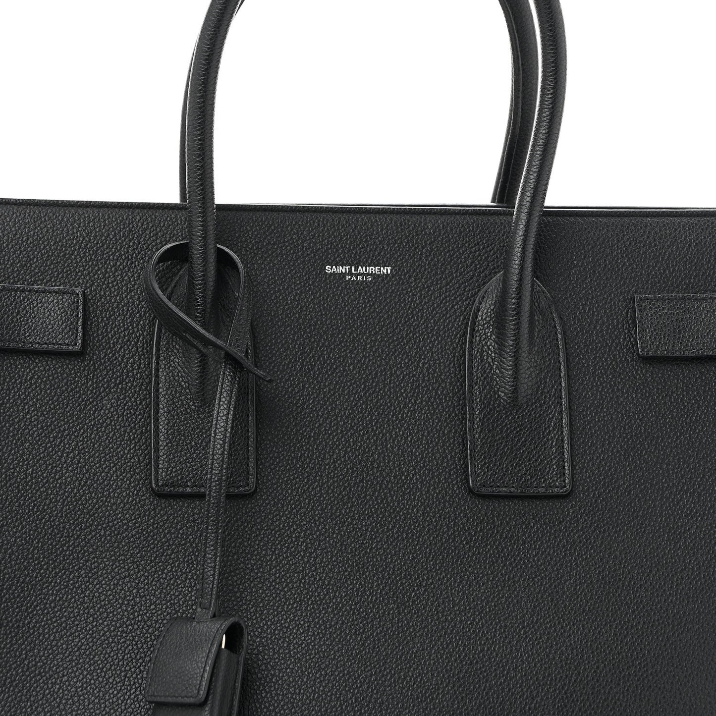 Grained Calfskin Large Sac De Jour Carryall Black