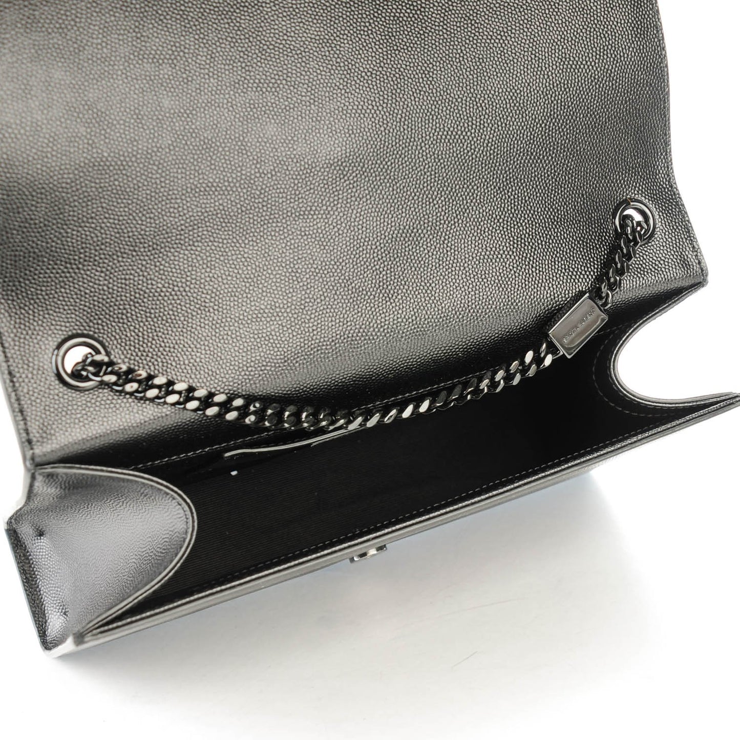 Grain De Poudre Medium Classic Monogram Kate Satchel Black