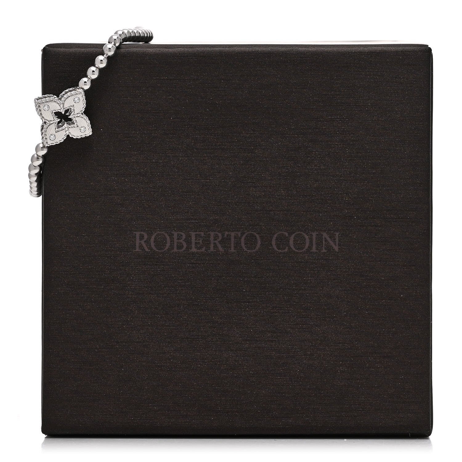 Roberto Coin 18K White Gold Diamond Small Venetian Princess Flower Stretch Bracelet 4 of 4